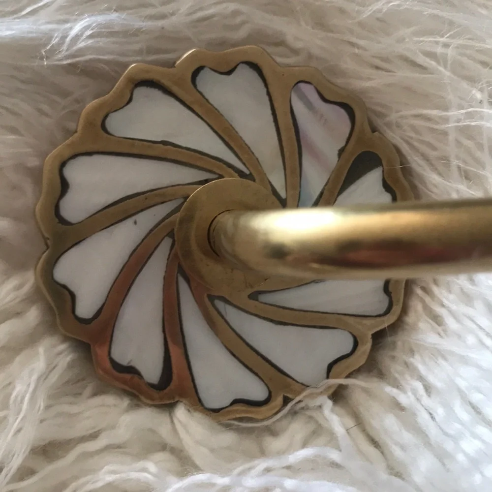 Anthropologie Gracie toilet paper holder new gold